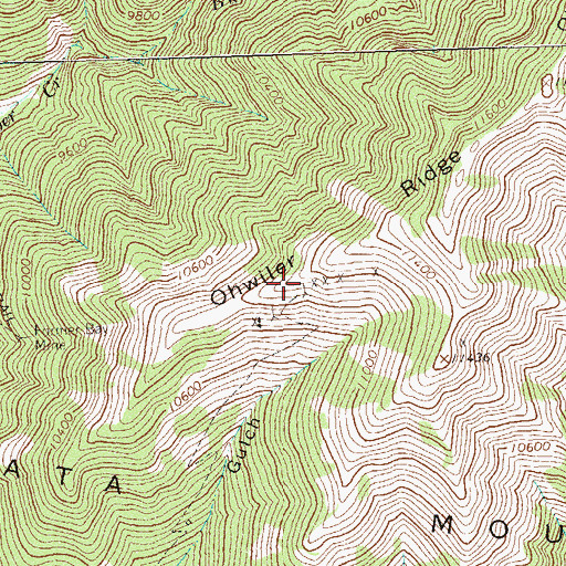 Topographic Map of Van Emmett Mine, CO