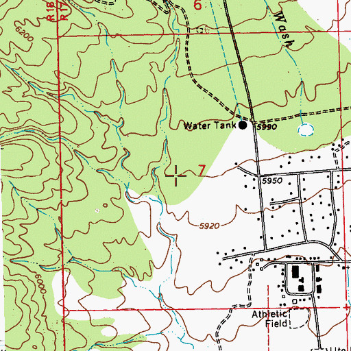 Topographic Map of Towaoc Mine, CO