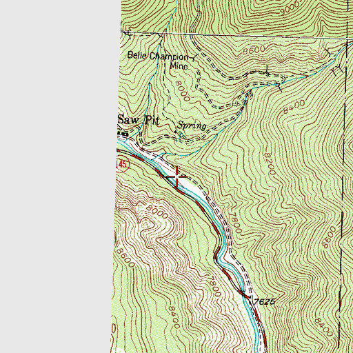 Topographic Map of Joe Dandy Group Mine, CO