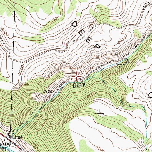 Topographic Map of Deep Creek Mine, CO