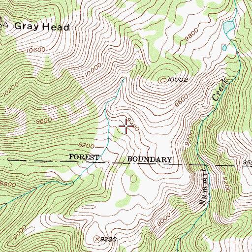 Topographic Map of Lone Wolf Mine, CO