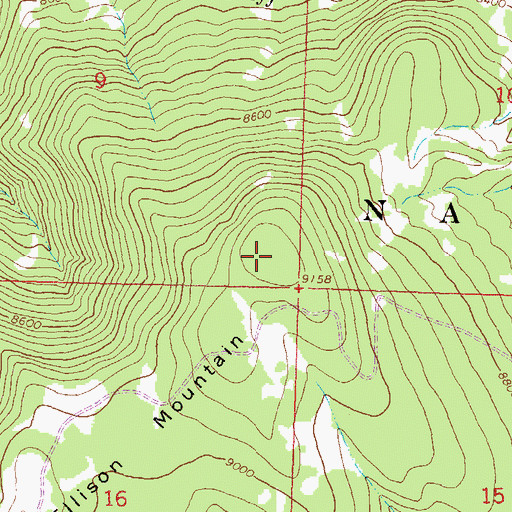 Topographic Map of Ellison Mountain, CO
