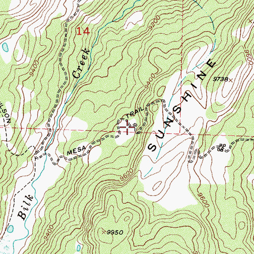 Topographic Map of Morning Star Mine, CO