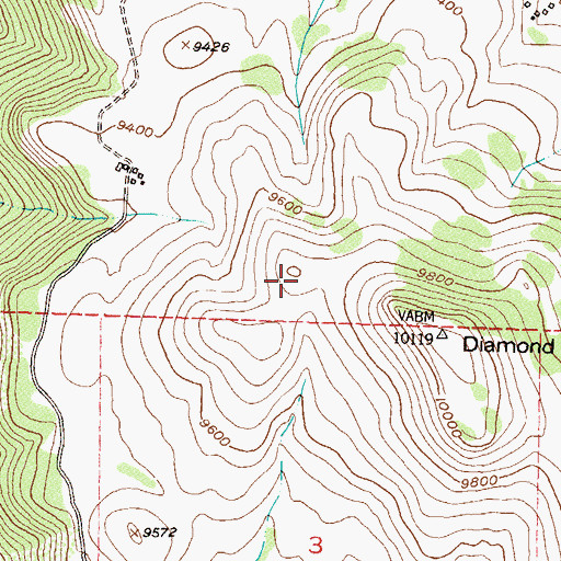 Topographic Map of Northern Ohio Mine, CO