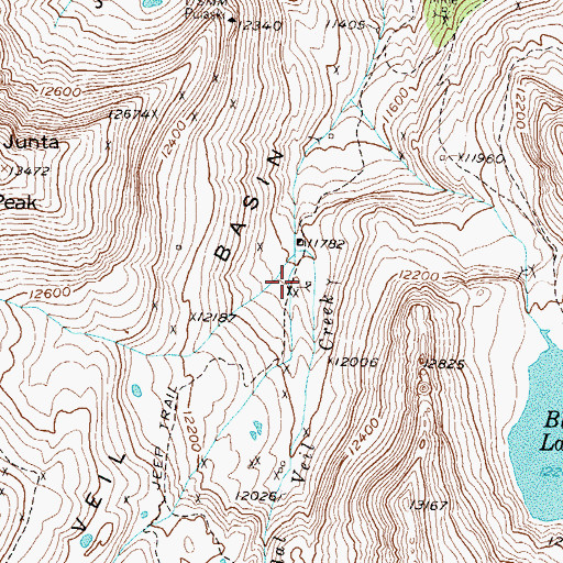 Topographic Map of Black Diamond Mine, CO