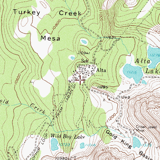 Topographic Map of Black Hawk Tunnel Mine, CO