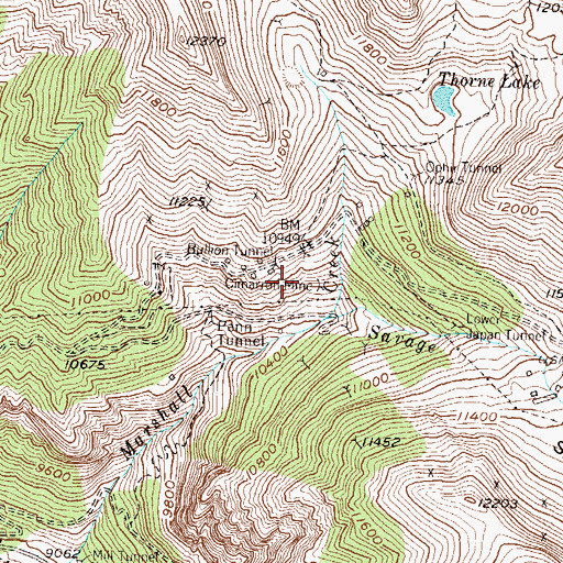 Topographic Map of Croziers Claims, CO