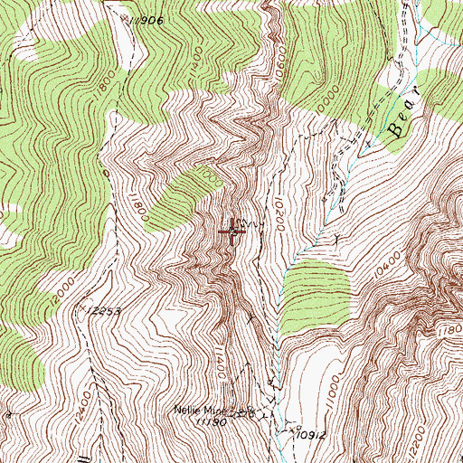 Topographic Map of Fairview Mine, CO