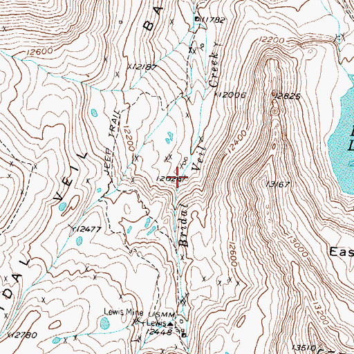 Topographic Map of Little Dorrit Mine, CO