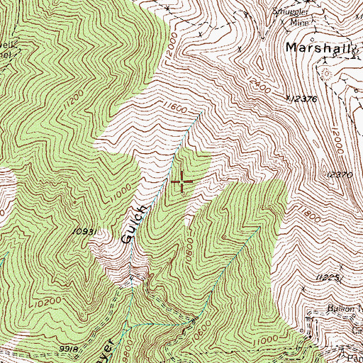 Topographic Map of Sheridan Crosscut Mine, CO