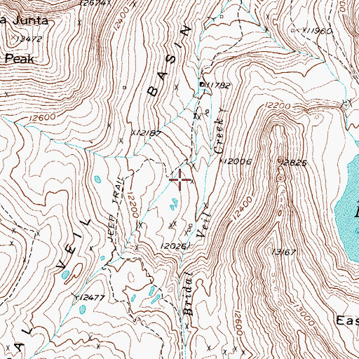 Topographic Map of Texaco Mine, CO