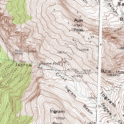 Topographic Map of Union Flag Mine, CO
