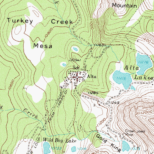 Topographic Map of Warren Placer, CO