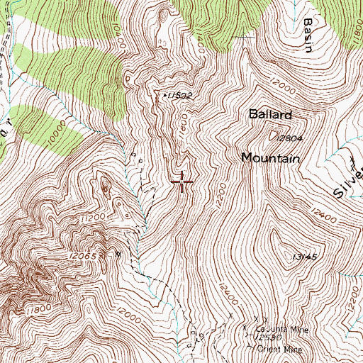 Topographic Map of Weller Mine, CO