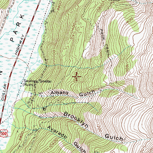 Topographic Map of Alma Mine, CO