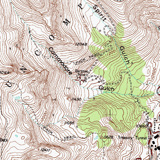 Topographic Map of Barstow Number Two Mine, CO
