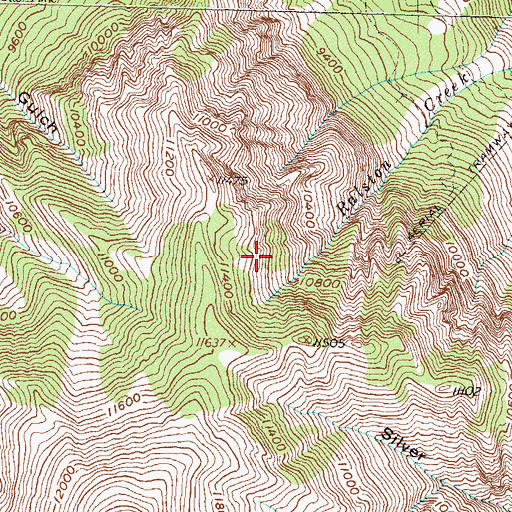 Topographic Map of Belle of the West Mine, CO