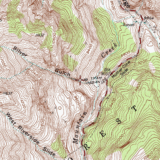 Topographic Map of Dunmore Mine, CO