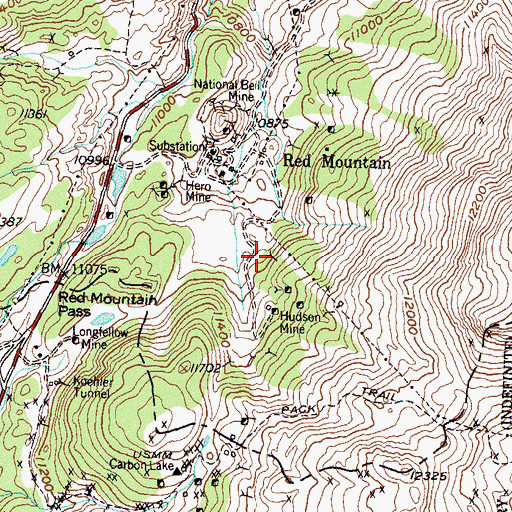 Topographic Map of Enterprise Mine, CO