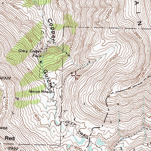 Topographic Map of Great Western Mine, CO