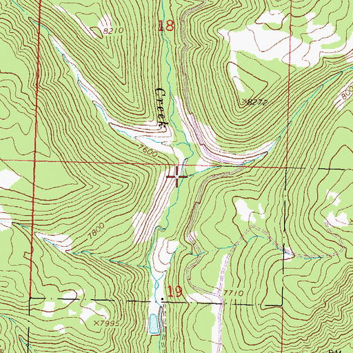 Topographic Map of Moeller Creek, CO