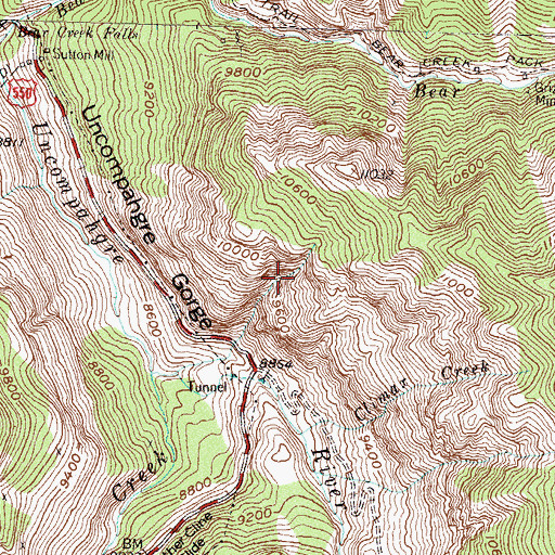 Topographic Map of Jackpot Mine, CO