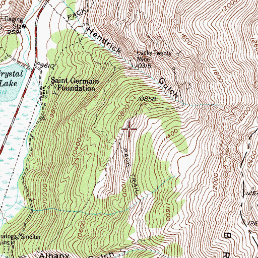 Topographic Map of Keno Mine, CO