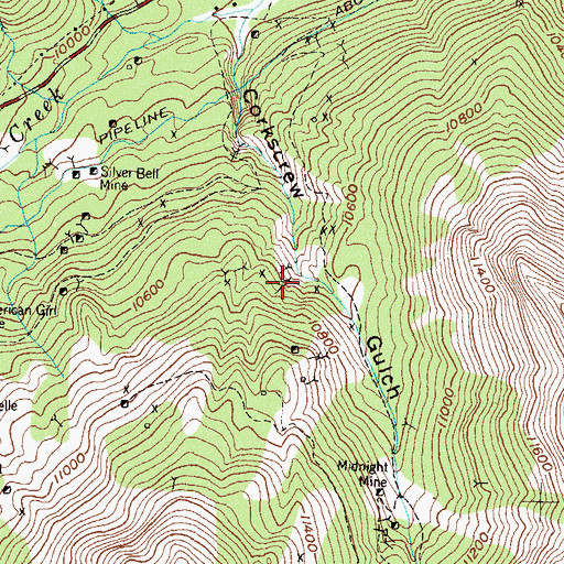 Topographic Map of Kerr-Ouray Number Two Mine, CO