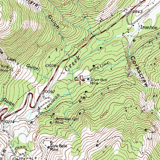 Topographic Map of Meldrum Tunnel Mine, CO