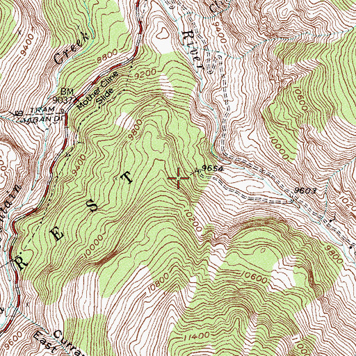 Topographic Map of Monarch Mine, CO