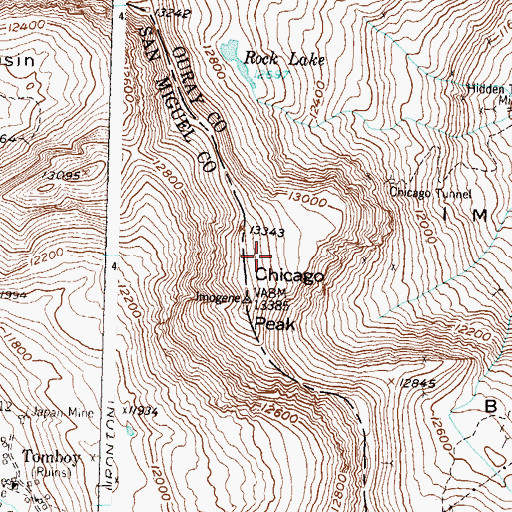 Topographic Map of Patsy Mine, CO
