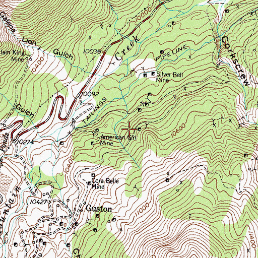 Topographic Map of Paymaster Mine, CO