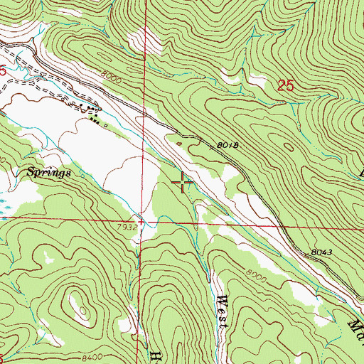 Topographic Map of West Marvine Creek, CO