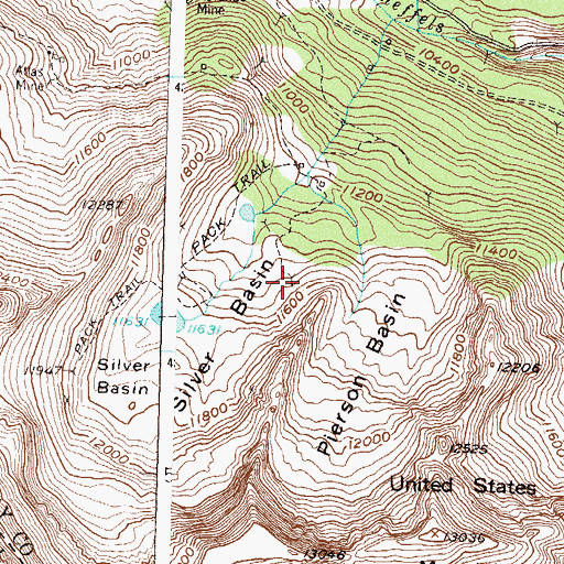 Topographic Map of San Pedro Mine, CO