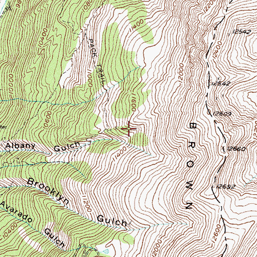 Topographic Map of Snowshoe Mine, CO