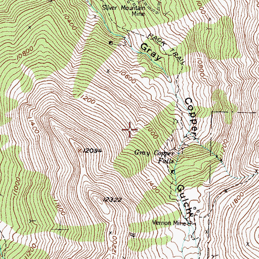Topographic Map of South Dakota Mine, CO