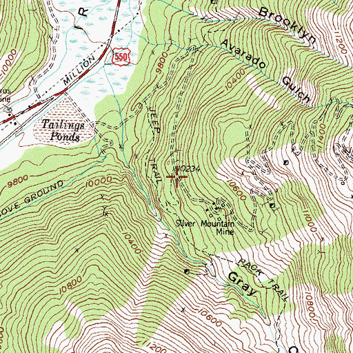 Topographic Map of Topeka Number Two Mine, CO