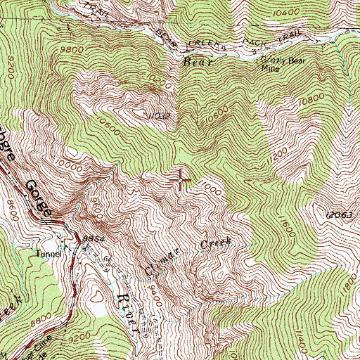 Topographic Map of Yellow Jacket Mine, CO