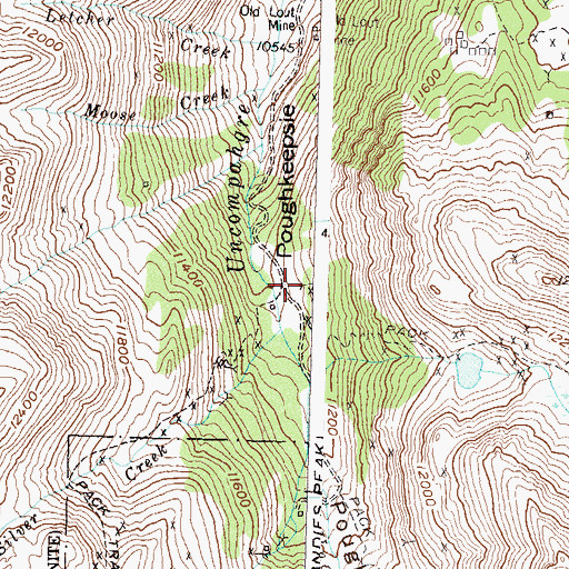 Topographic Map of Alabama Mine, CO