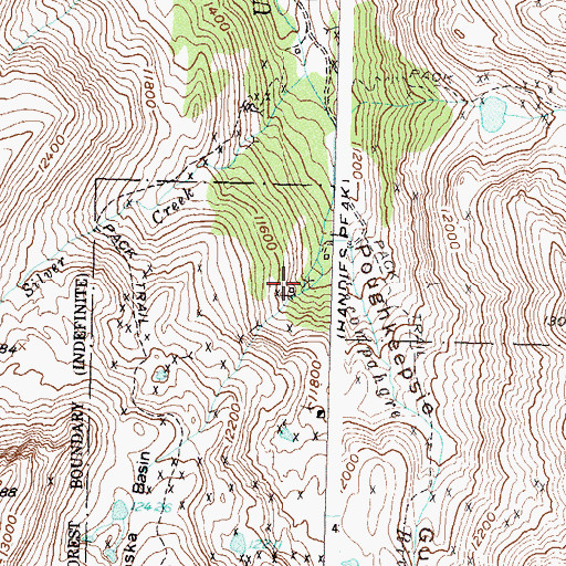 Topographic Map of Amador Mine, CO