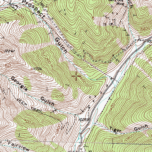 Topographic Map of Elk Mine, CO