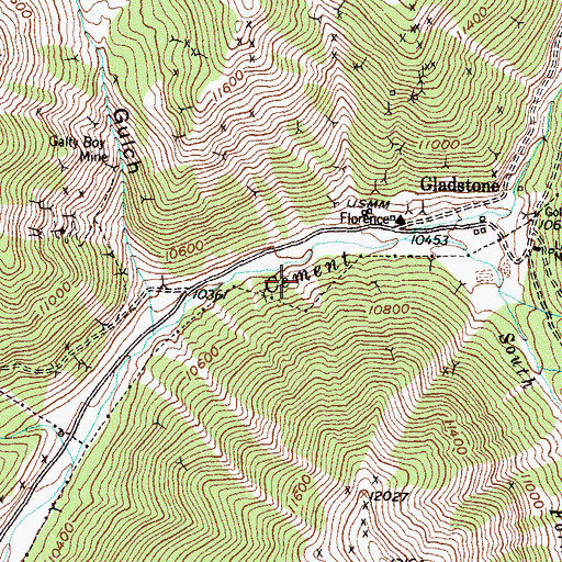 Topographic Map of First Chance Mine, CO