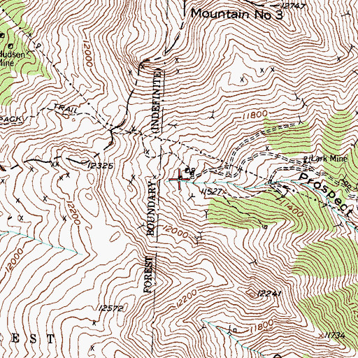 Topographic Map of Galena Queen Mine, CO