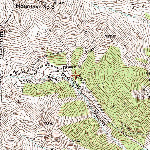 Topographic Map of Joe and John Mine, CO