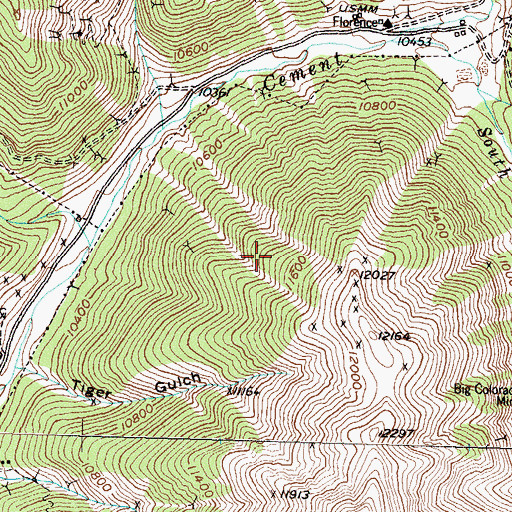 Topographic Map of Reed Tunnel Mine, CO