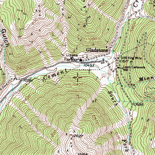 Topographic Map of Webster Mine, CO