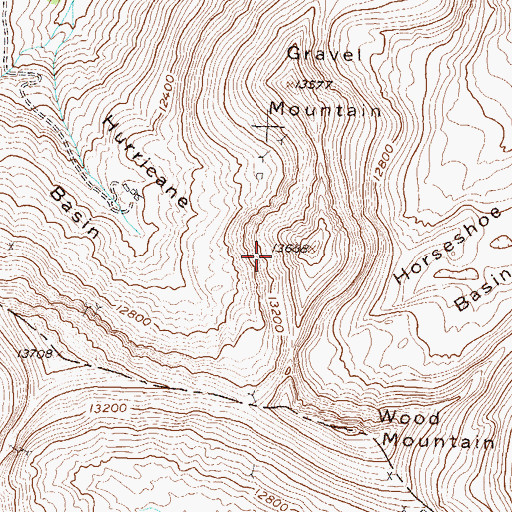 Topographic Map of Dewey Mine, CO