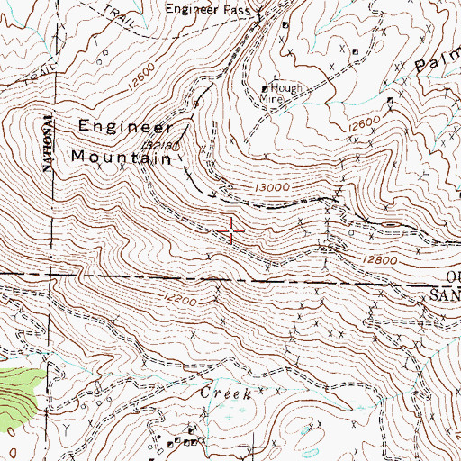 Topographic Map of Uncle Sam Mine, CO