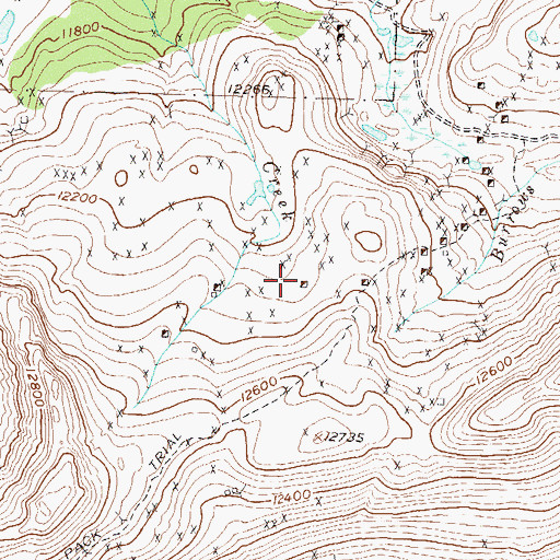 Topographic Map of Adelia Mine, CO