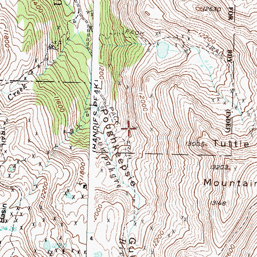 Topographic Map of Alaska Number Two Mine, CO